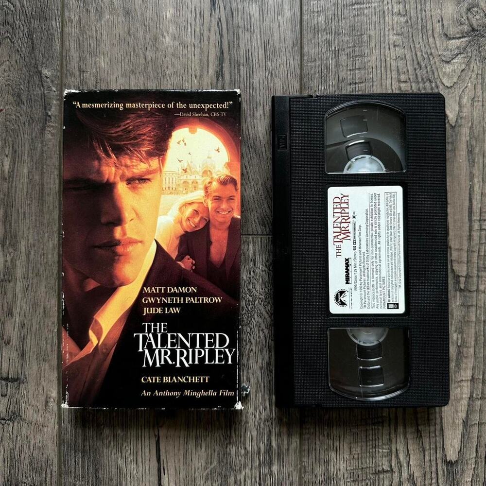 Rare Vintage The Talented Mr Ripley VHS Movie Tape